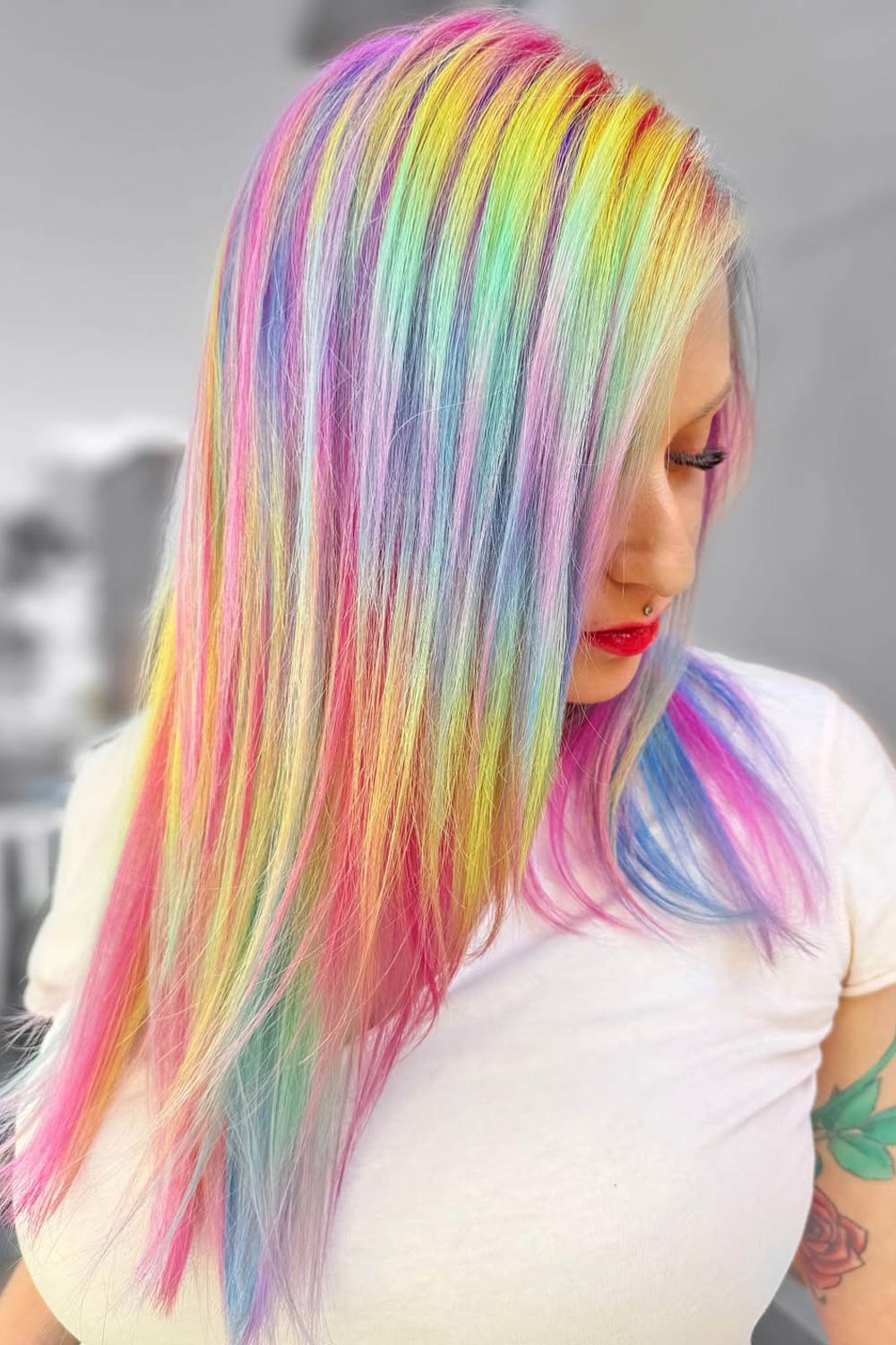 Vivid Neon Ombre Rainbow