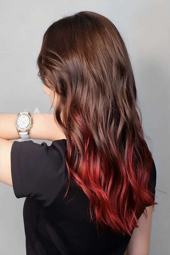 Red Ombre Hair for Natural Brunettes