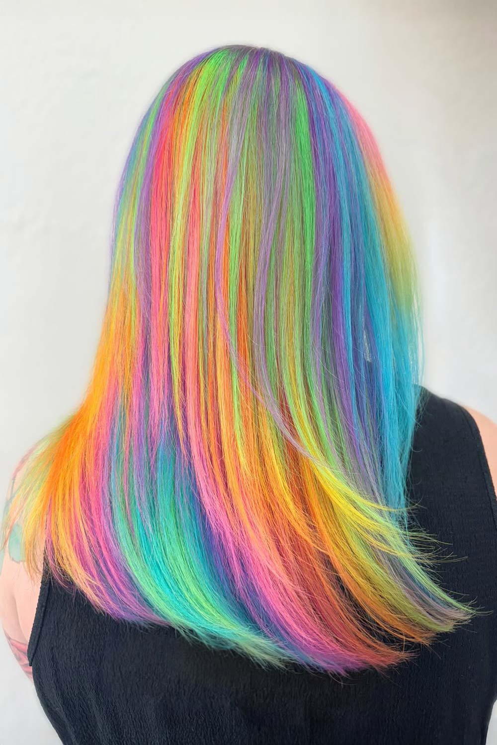 Vivid Neon Ombre Rainbow
