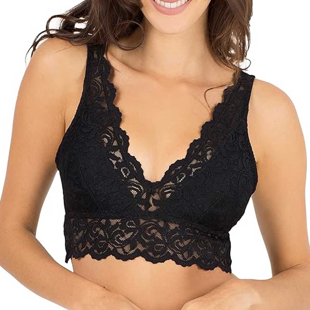Lace Deep V Wireless Bralette