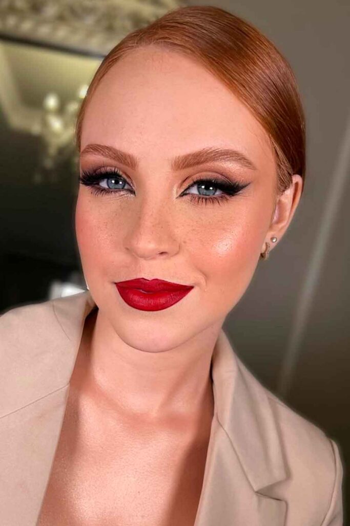 Statement Red Alert #grayeyesmakeup #makeupgrayeyes