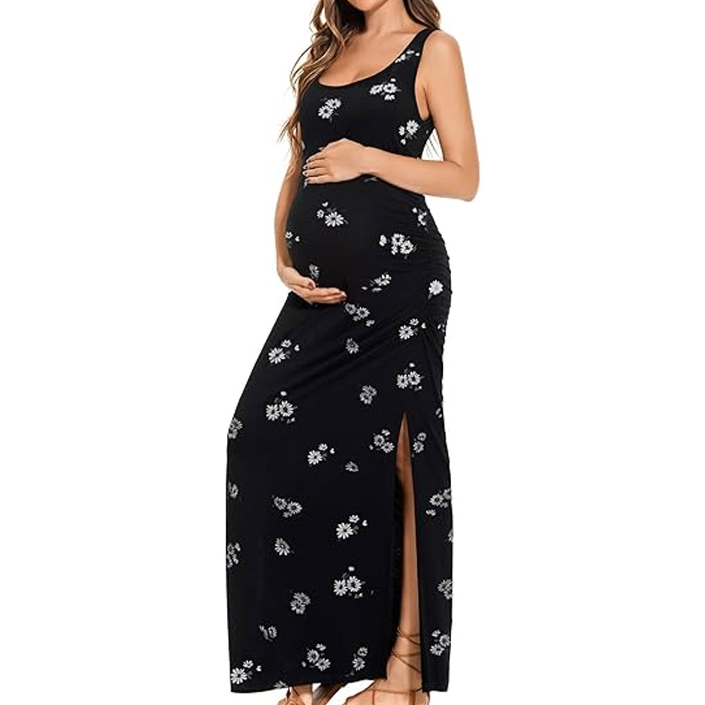Women's Split Long Maternity Dress
