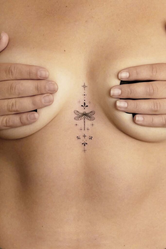 Minimalistic Dragonfly Tattoo