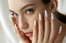 Fancy White Coffin Nails Designs