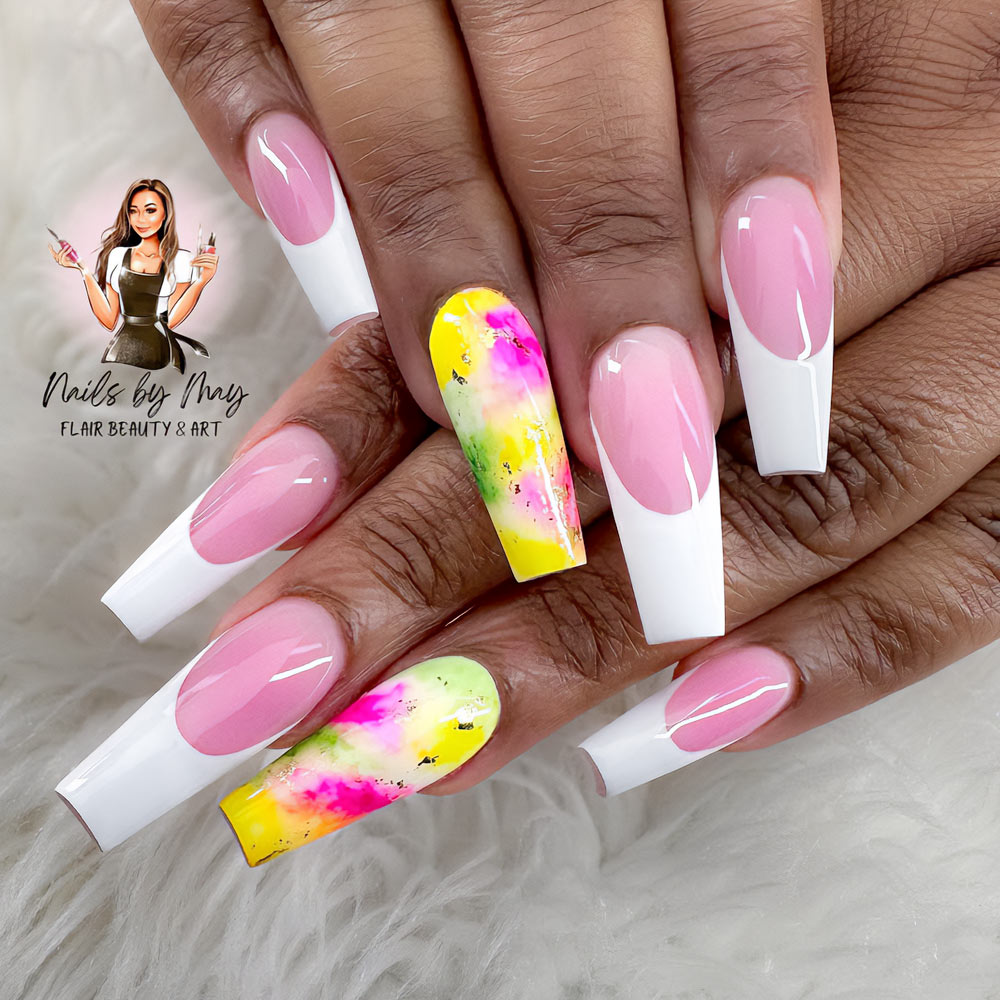 Summer Colorful Coffin Nail Designs