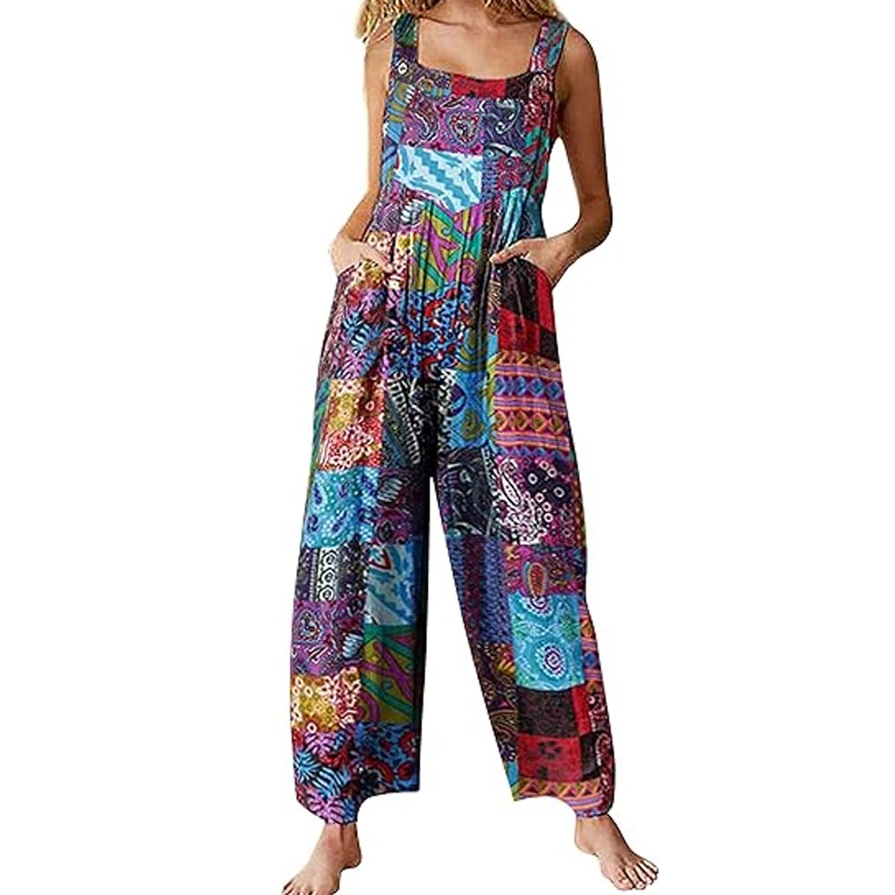 Bohemian Wide Leg Bib Overall
