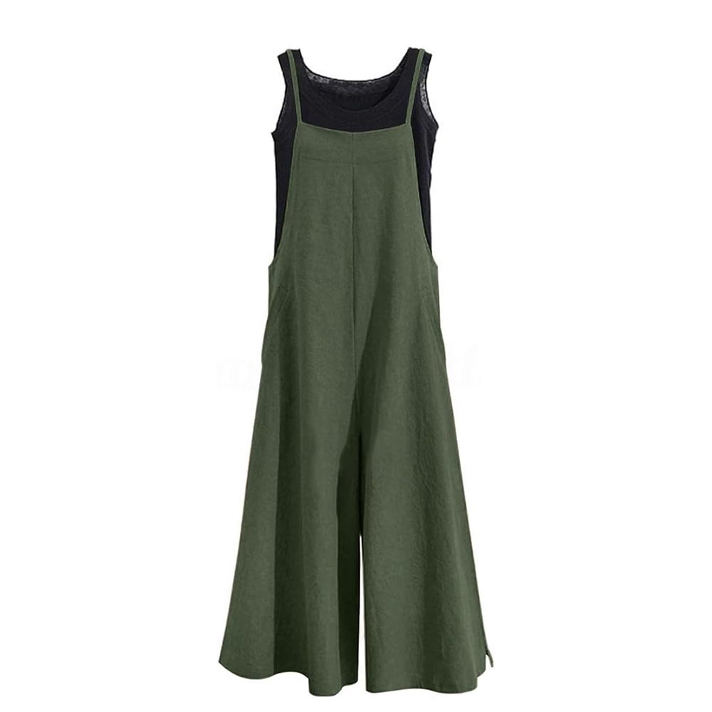 Baggy Cotton Overalls with Pockets