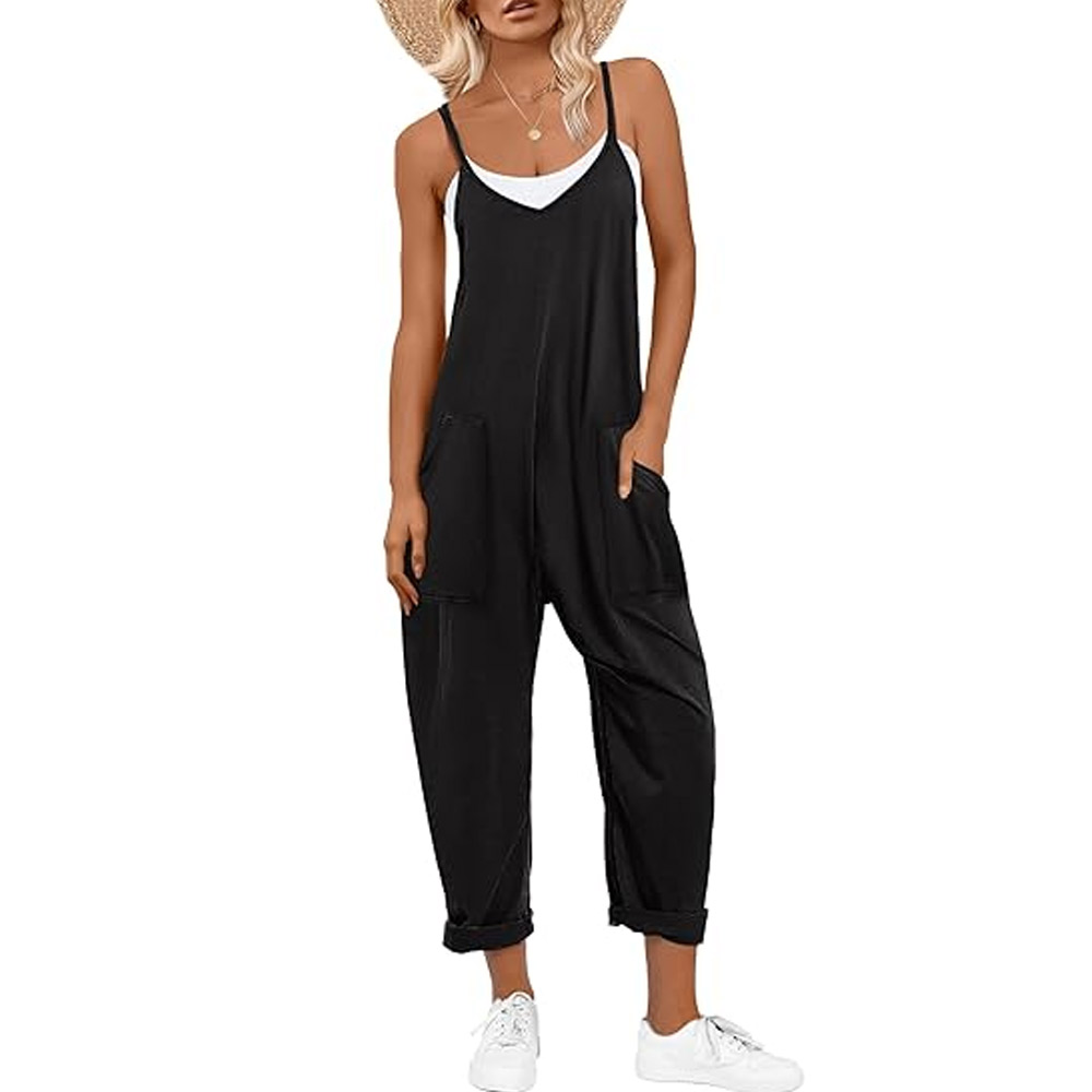 Sleeveless Spaghetti Strap Overalls