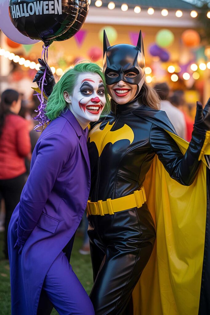 Joker and Batwoman Halloween Costumes