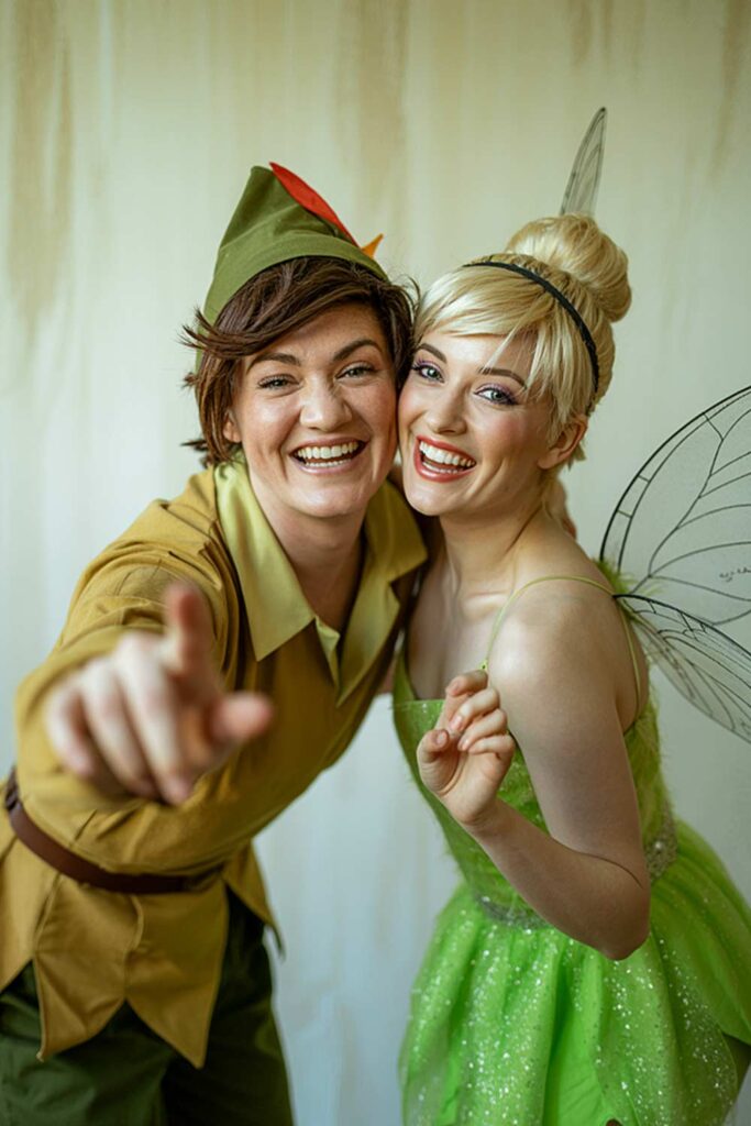 Peter Pan and Tinkerbell Halloween Costumes for Best Friends