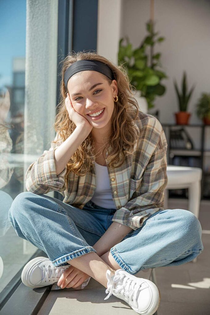 Casual Style with Plaid Shirt