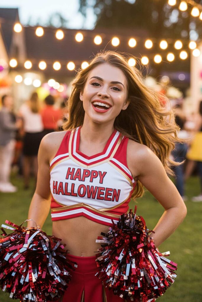High School Cheerleader Halloween Look