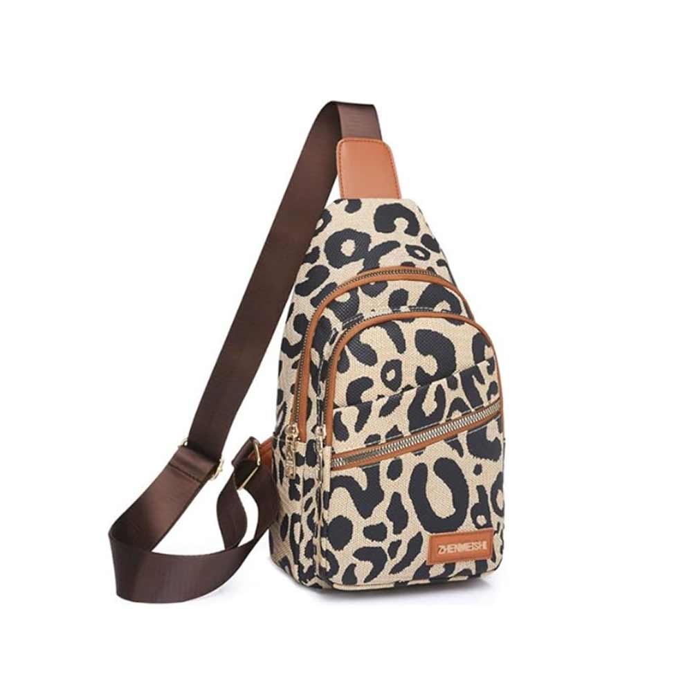 Leopard Print Chest Bag for Women