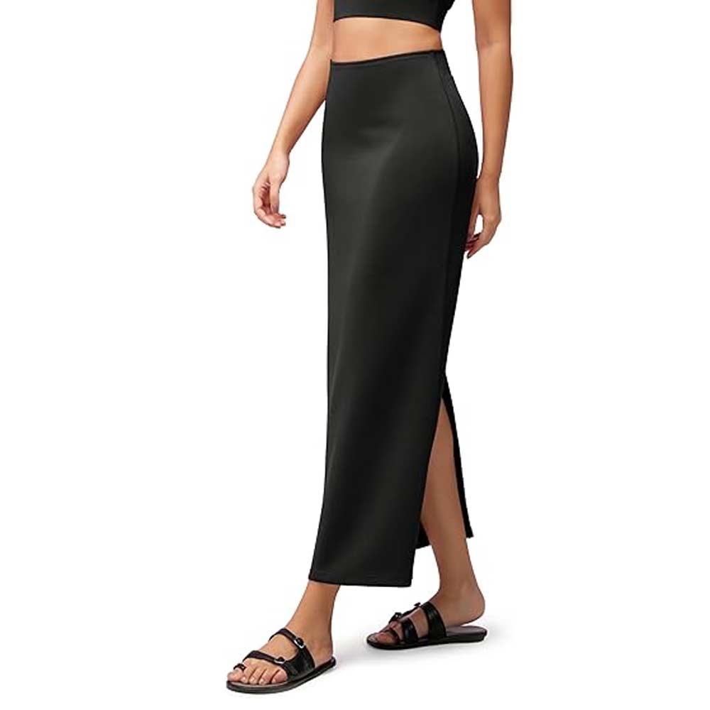 Back Slit High Waist Casual Long Pencil Skirt