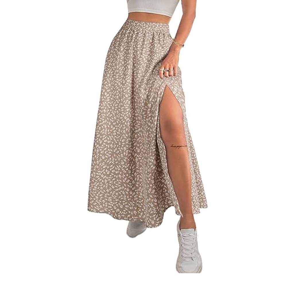 Floral Slit Maxi Skirt