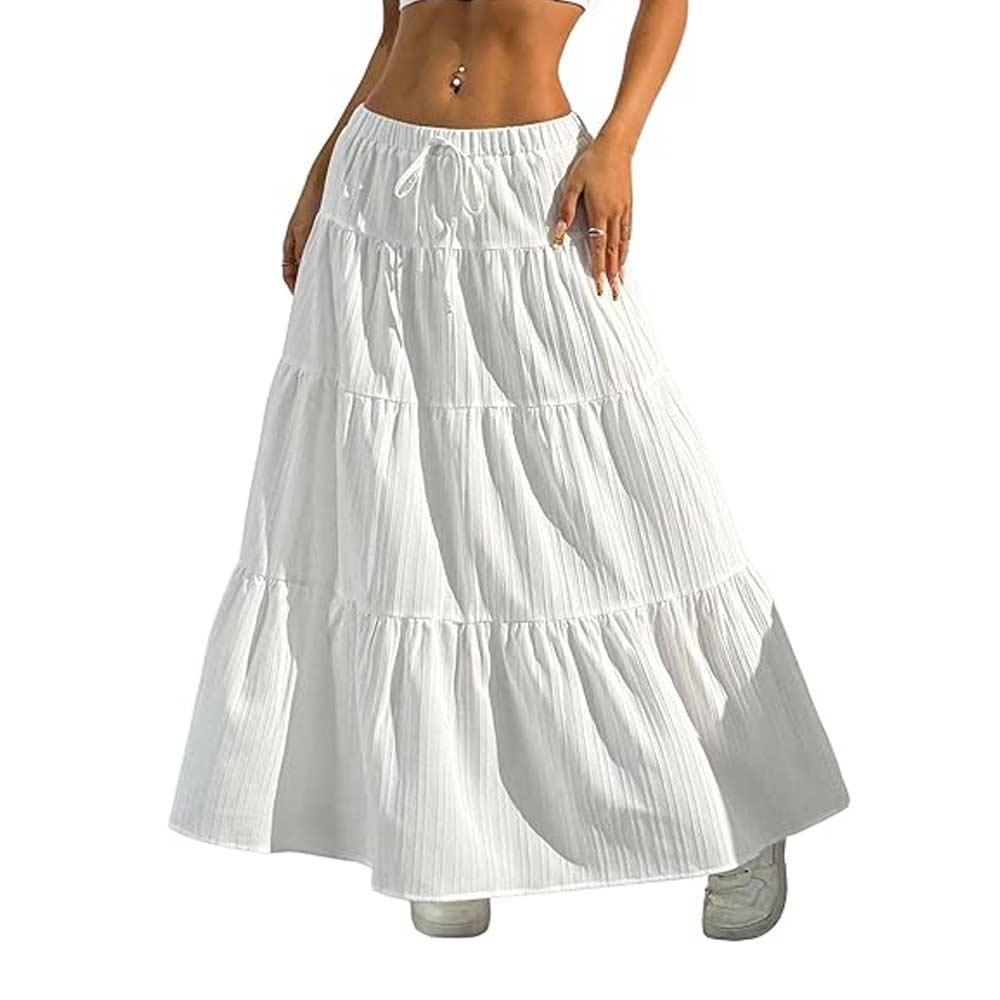 Ruffle Summer Long Maxi Skirt