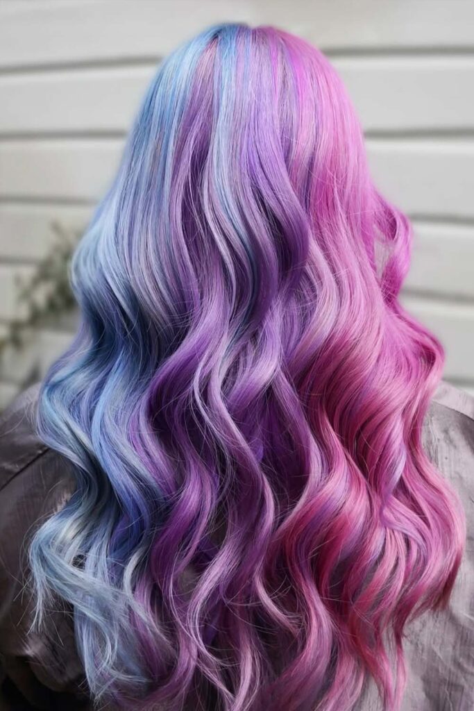 Lavender-To-Pink Mermaid Waves