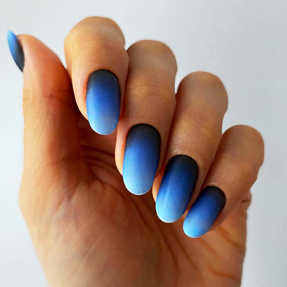 Black, Blue And White Ombre