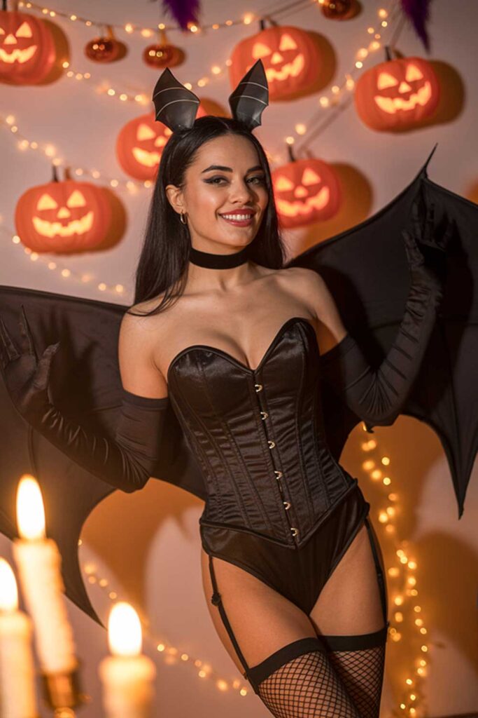 Sexy Bat Look for Halloween
