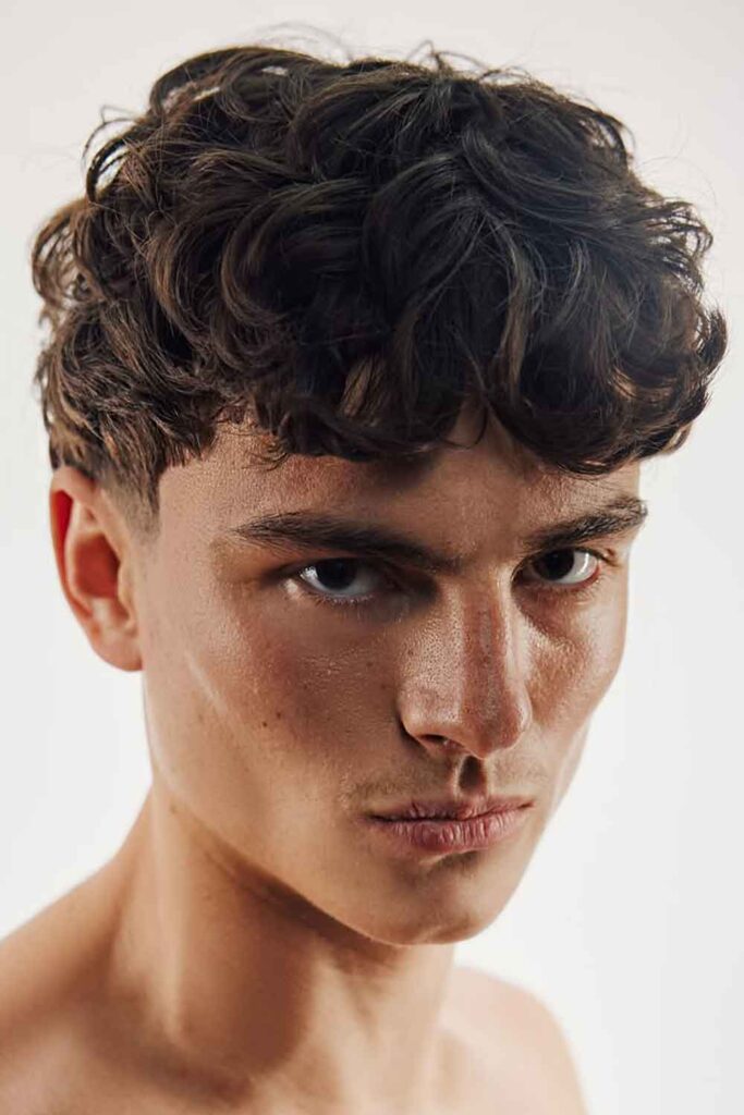 Modern Curly Crop Haircut