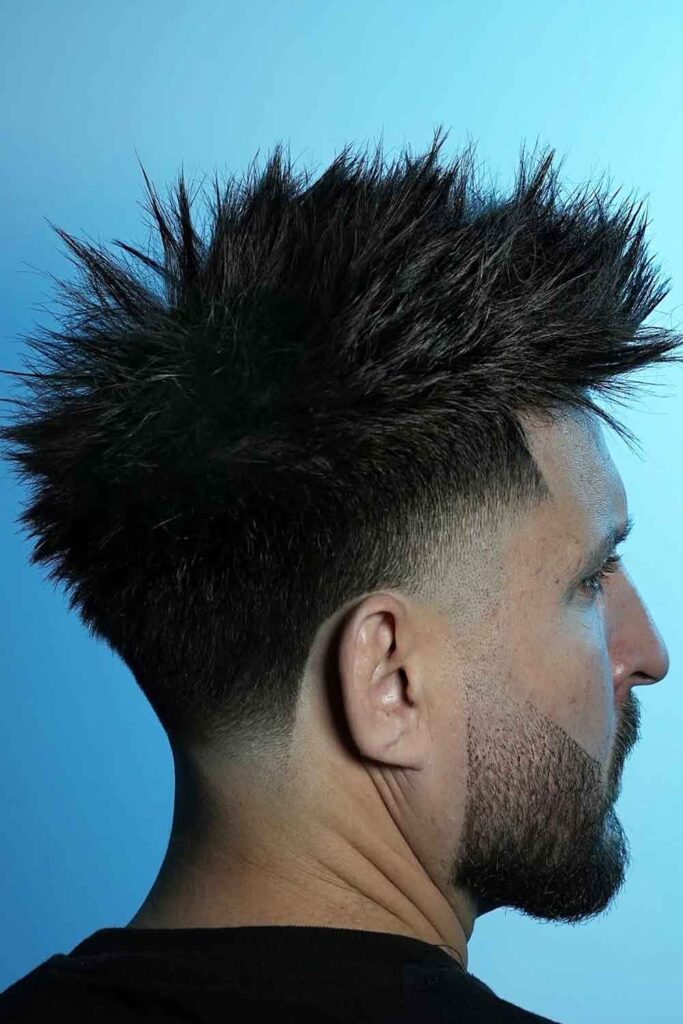 Taper Haircut + Spiky Brushed Up 