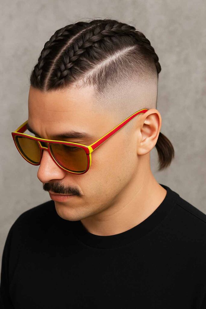 Two Braids Faded Sides