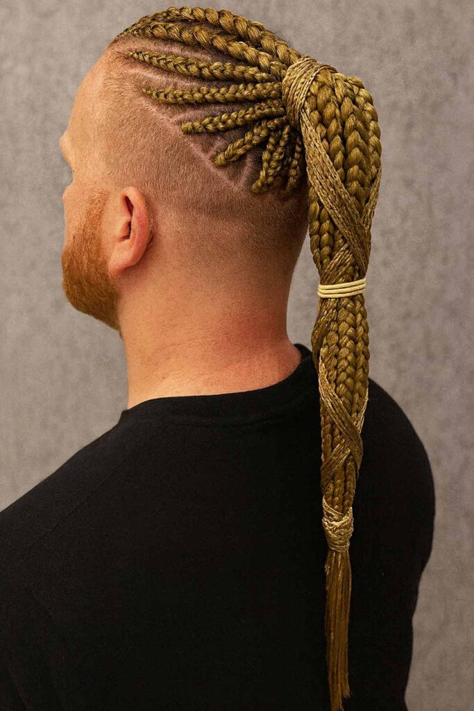 Viking-Inspired Braided Ponytail