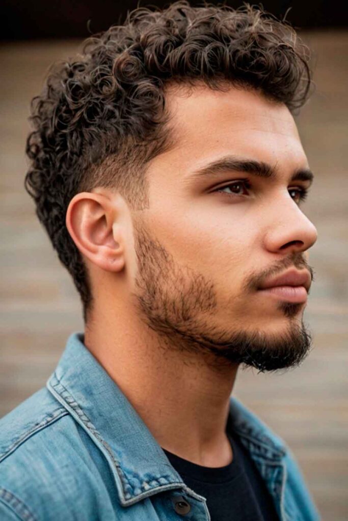 Curly Low Fade