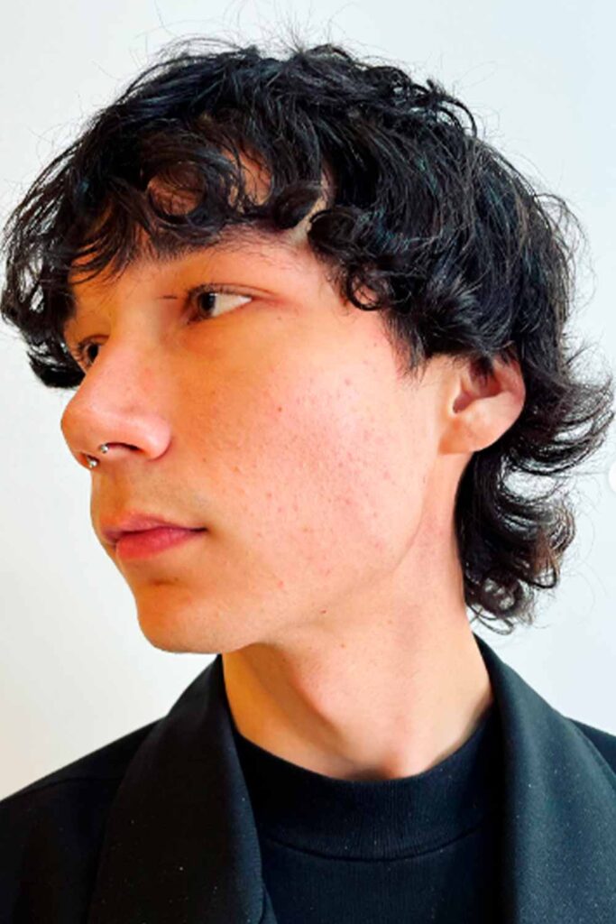 Soft Curly Mullet