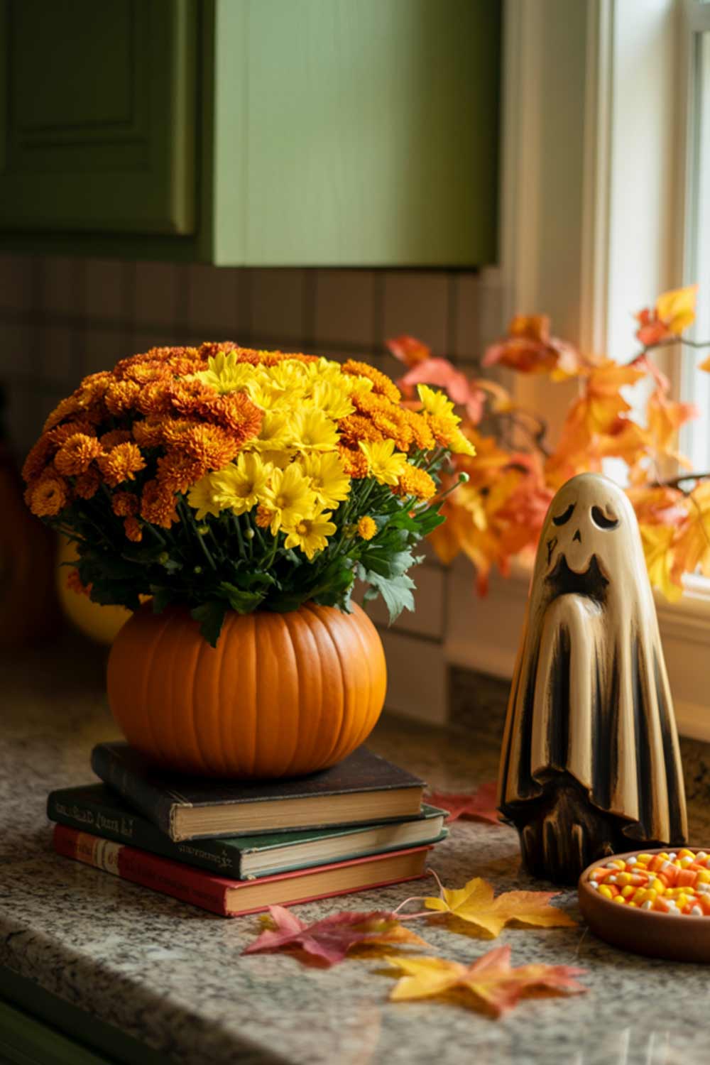 Fall Flowers Decoration for Halolween