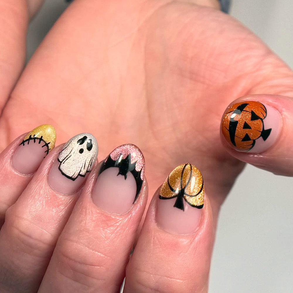 Halloween French Tips