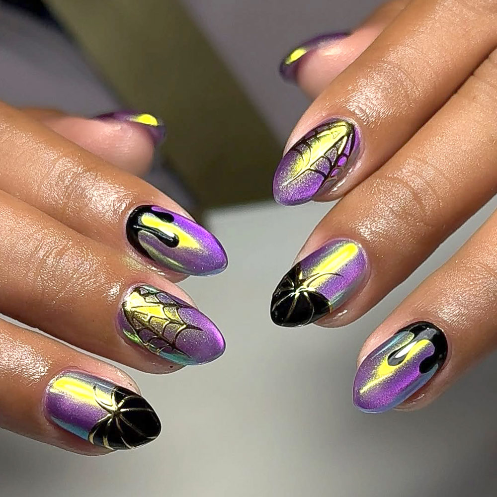 Short Halloween Witch Nails