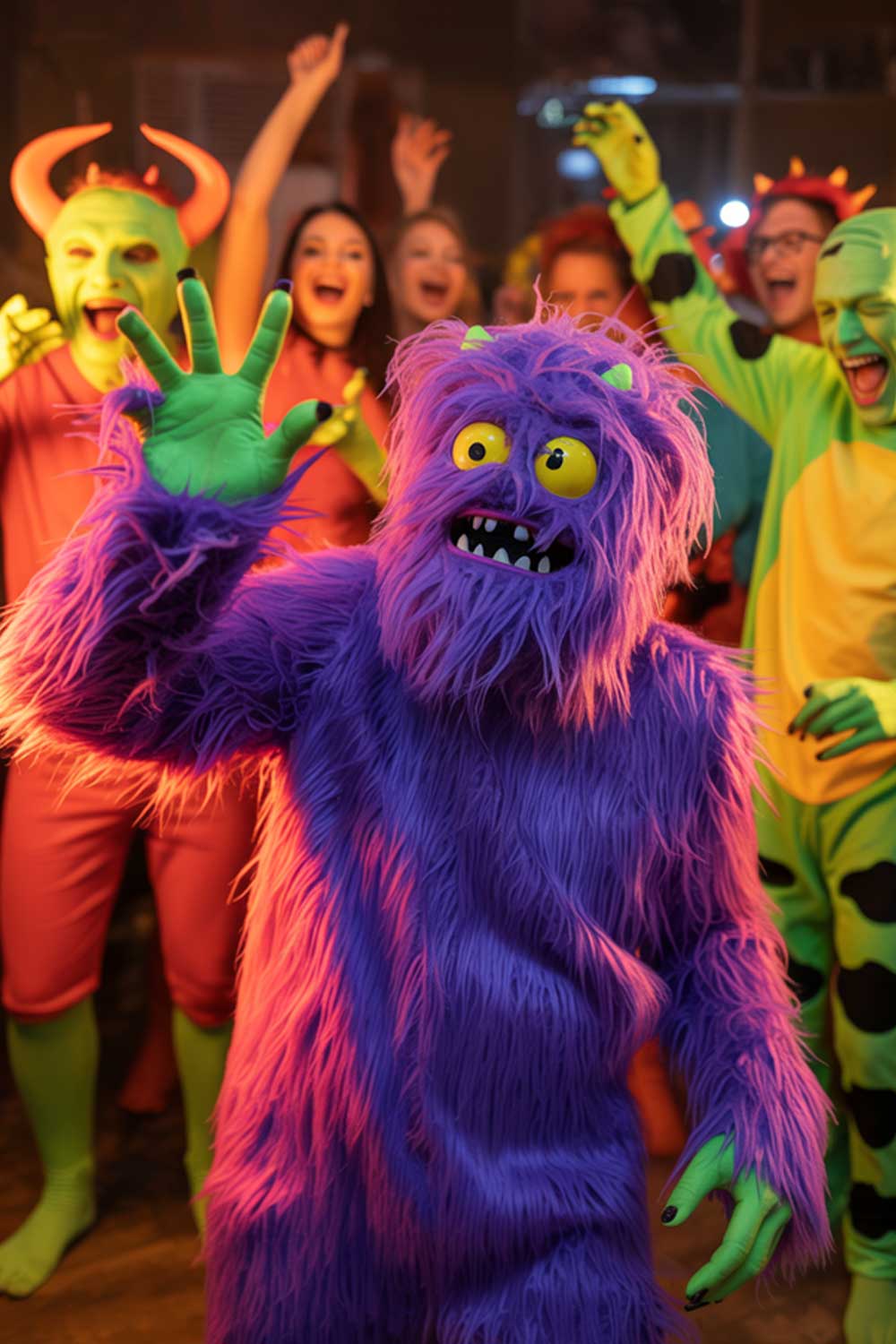 Colorful Monsters Halloween Party Idea