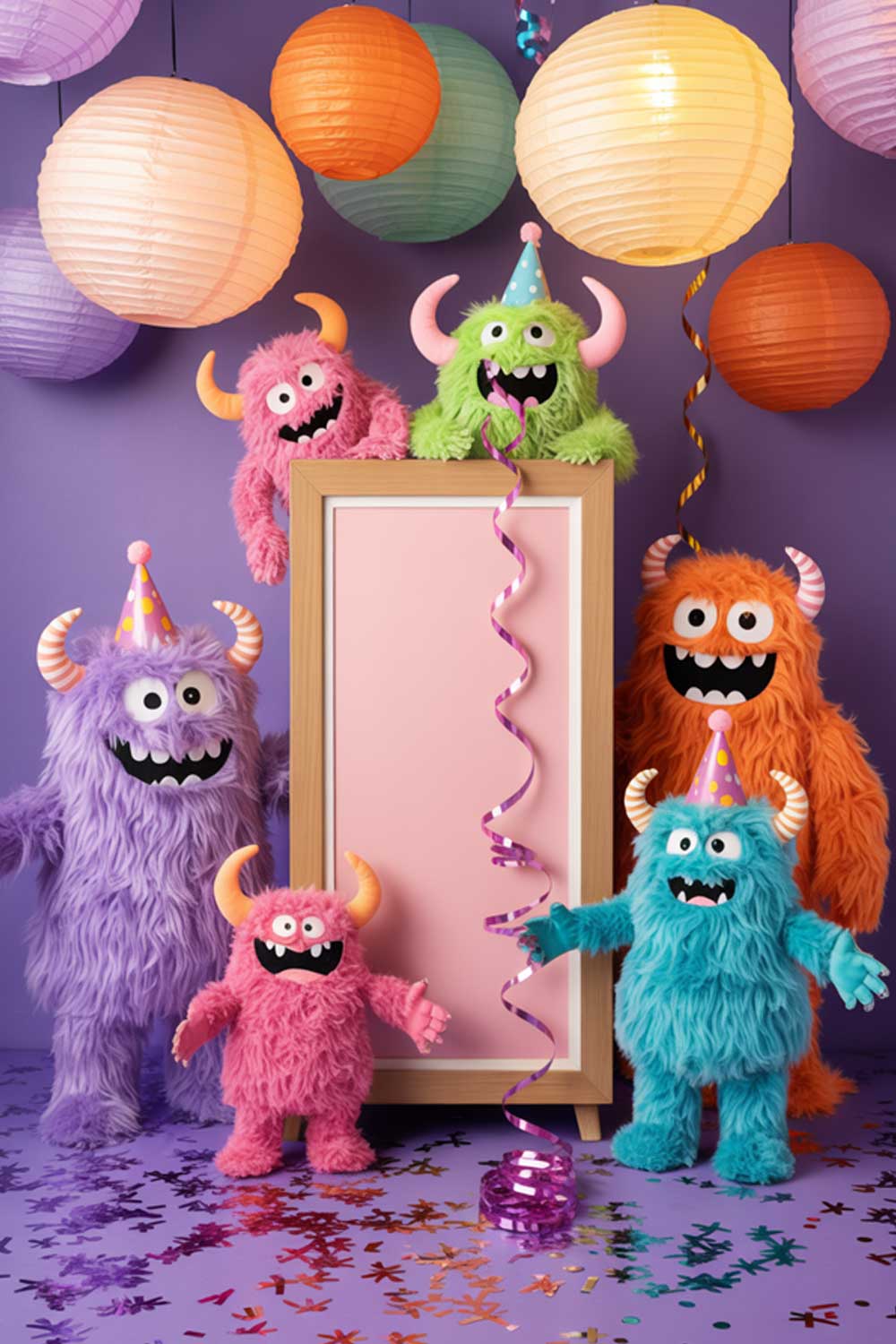 Colorful Monsters Halloween Party Theme