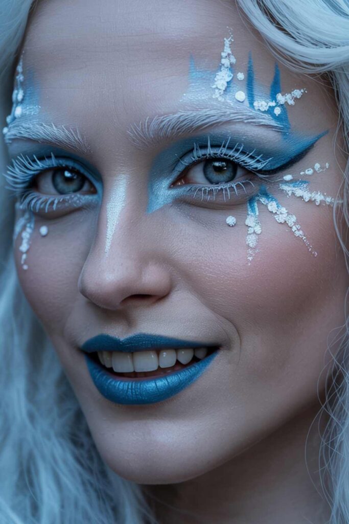 Snowy Queen Pretty Halloween Makeup