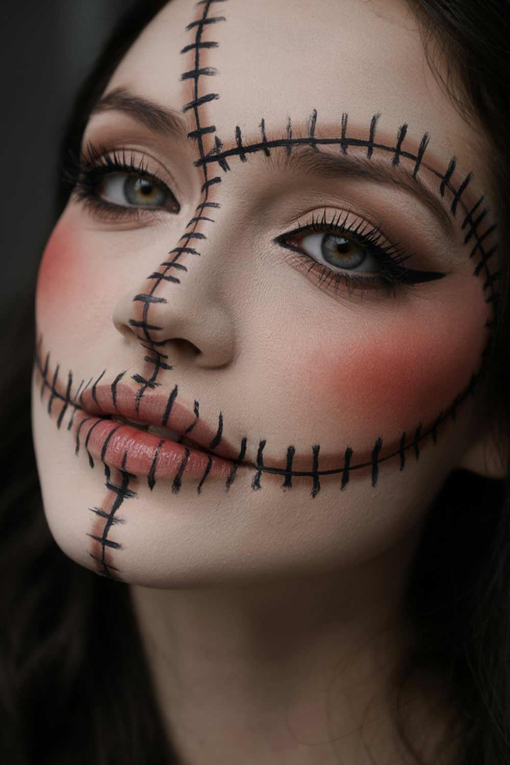 Stitched Doll Make Up Ideas