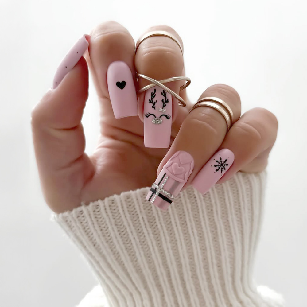 Pink Winter Nails