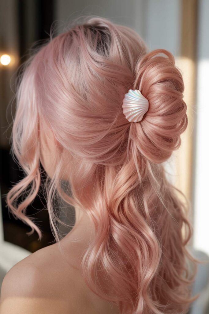 Soft Romantic Half-Up Twist 