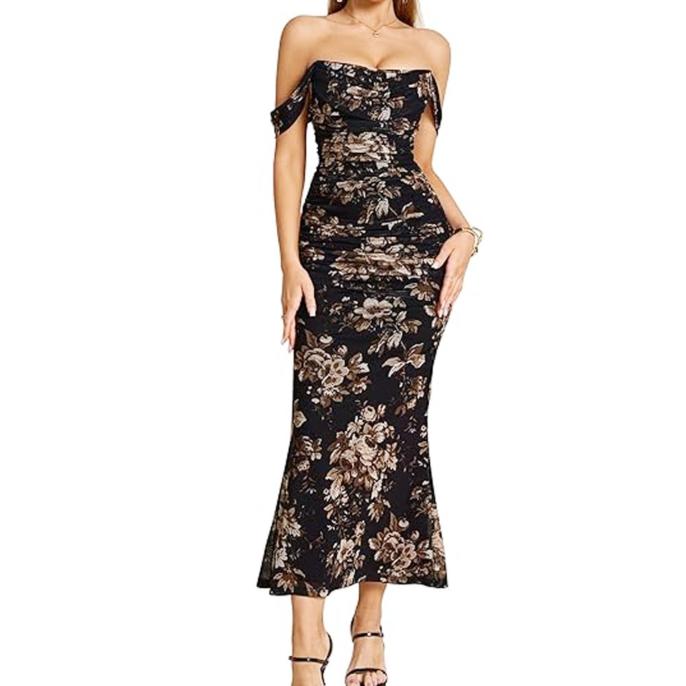 Off The Shoulder Maxi Long Dress