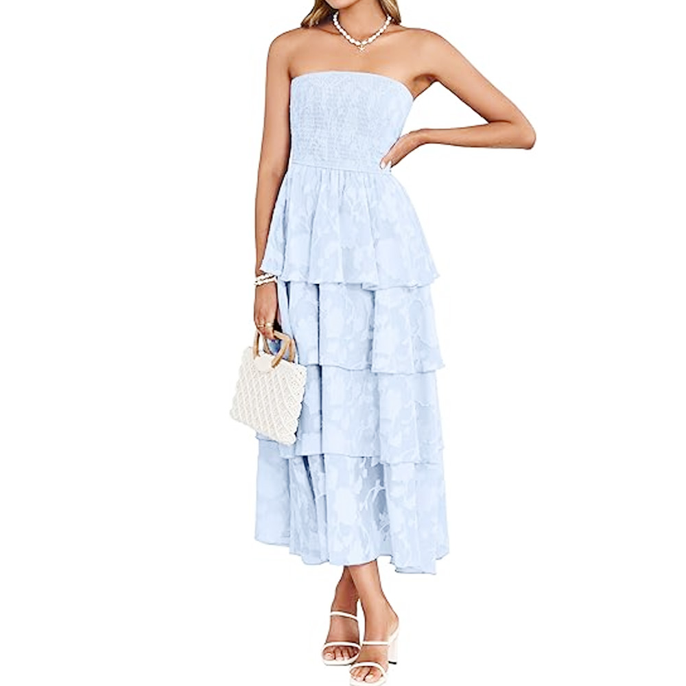 Strapless Maxi Off Shoulder Dress