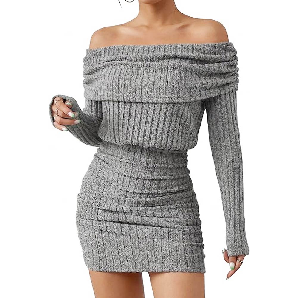 Off The Shoulder Sweater Dress