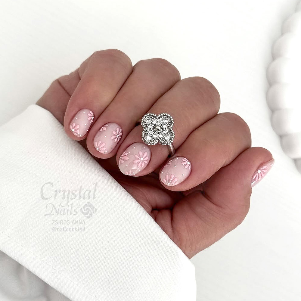 Spring Floral Pattern for Short Nails