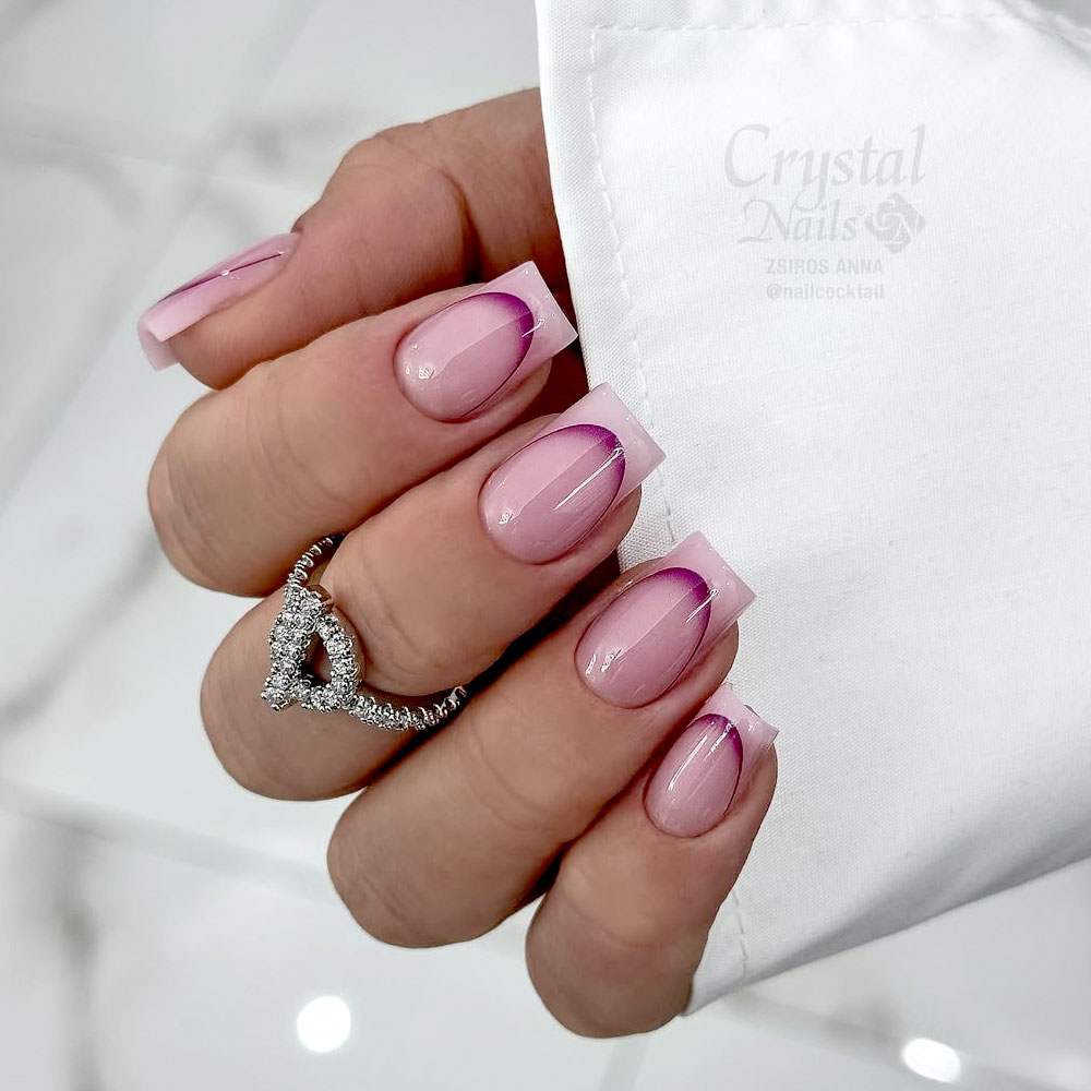 Baby Pink Double & Layered French Tips