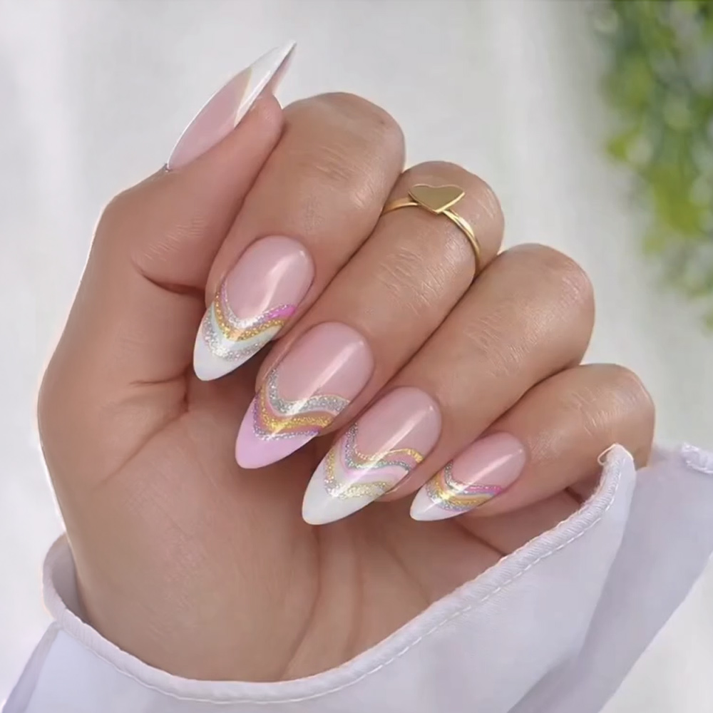 Pastel Rainbow Nails