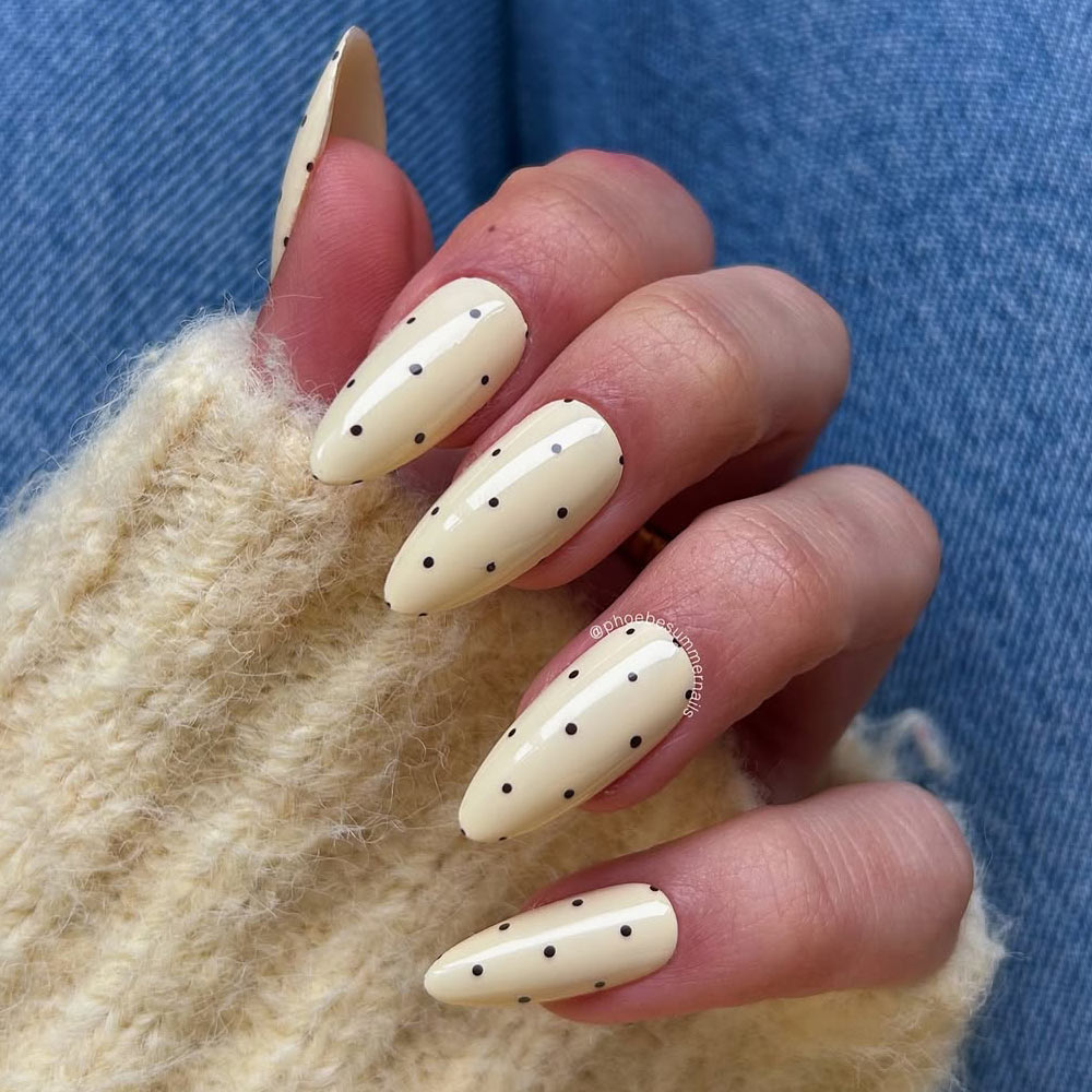 Almond Polka Dot Nails