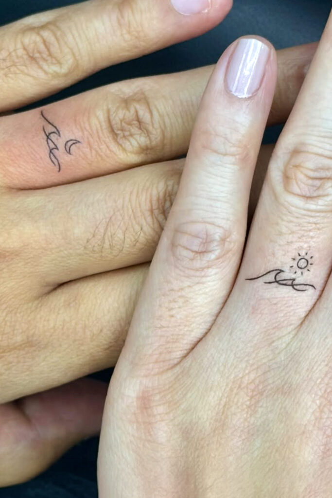 Ring-Placed Couple Tattoos