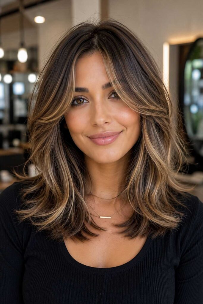 Shoulder-Length Butterfly Cut With Soft Layers