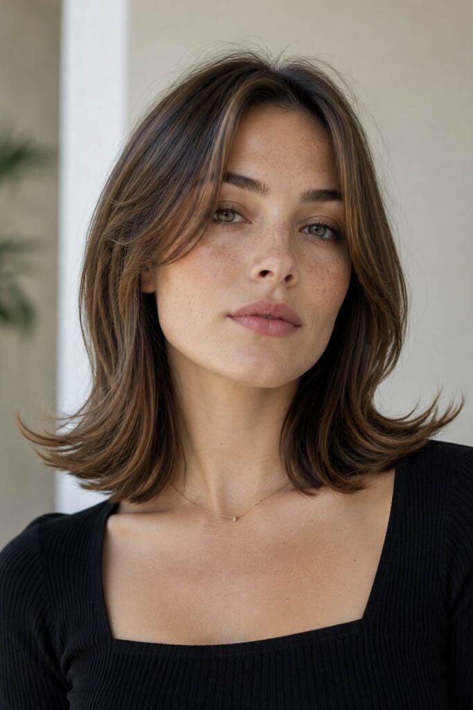 Shoulder-Length Hair With Flipped-Out Ends